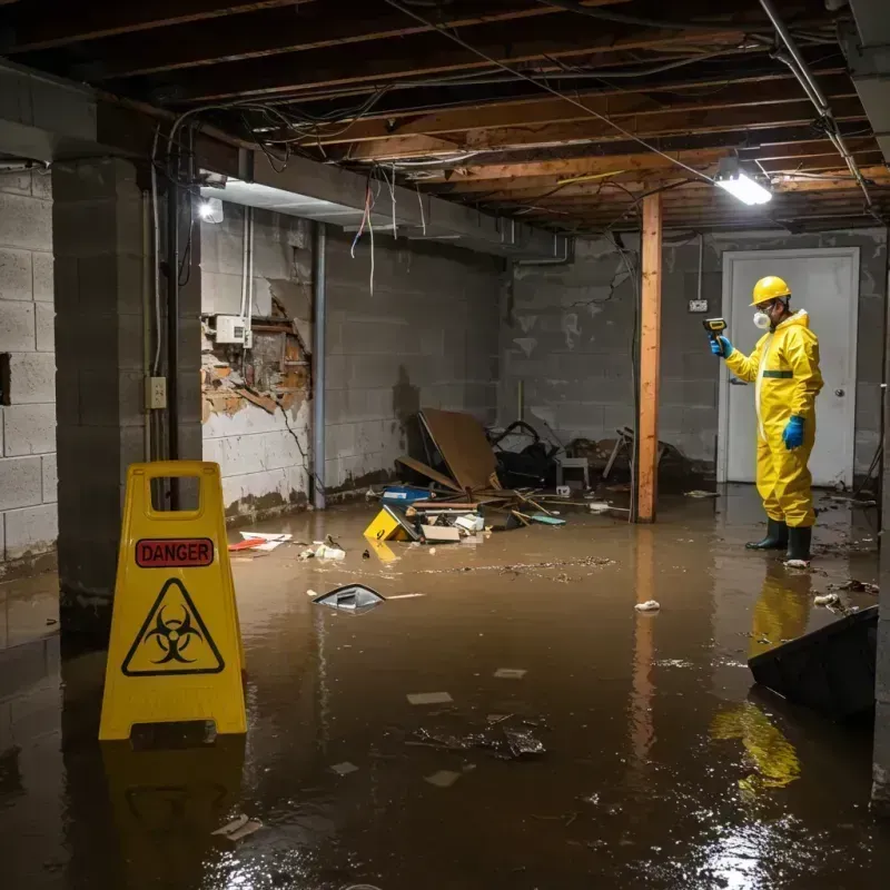 Flooded Basement Electrical Hazard in Brenas, PR Property